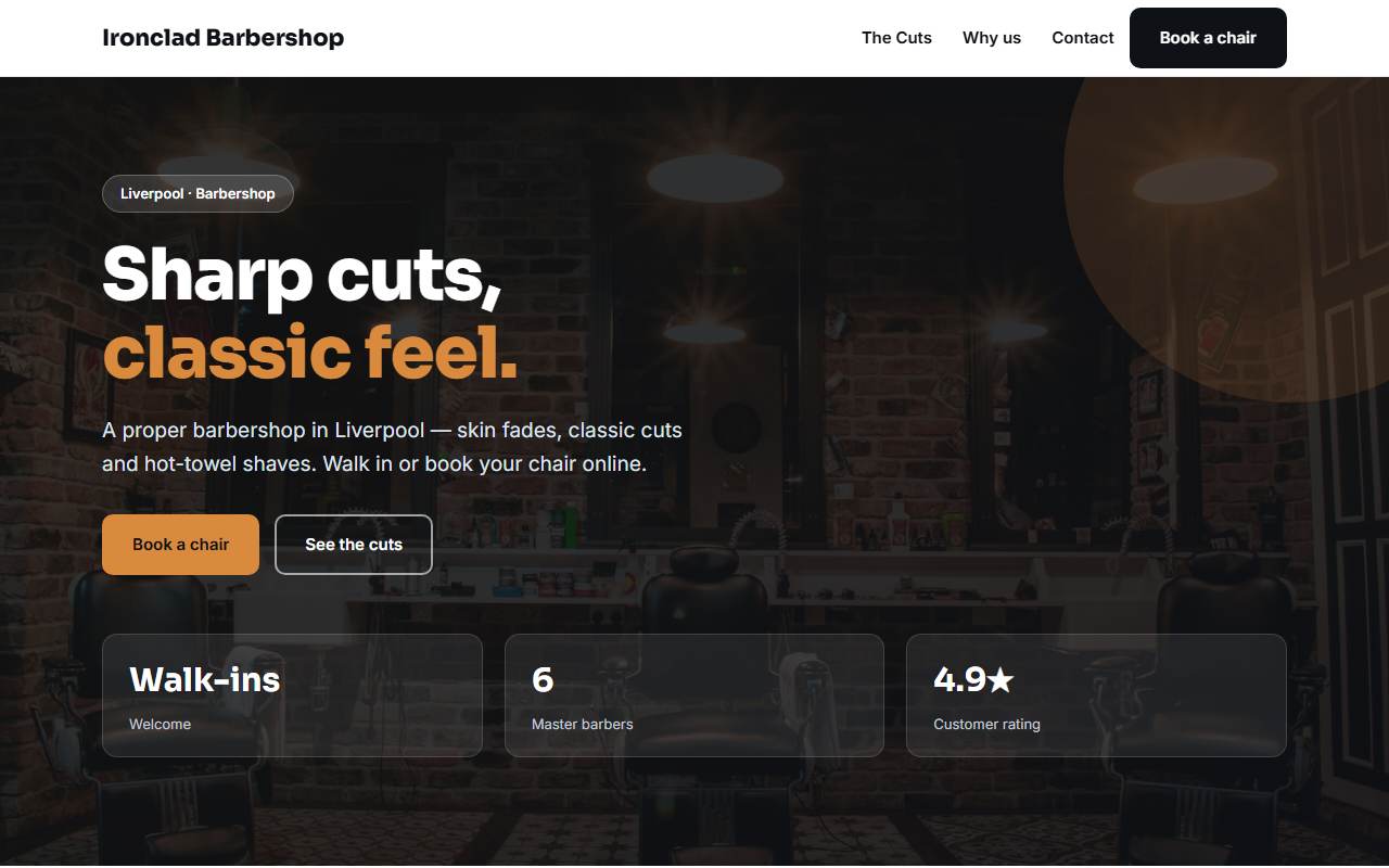 Barbershops — Bold demo