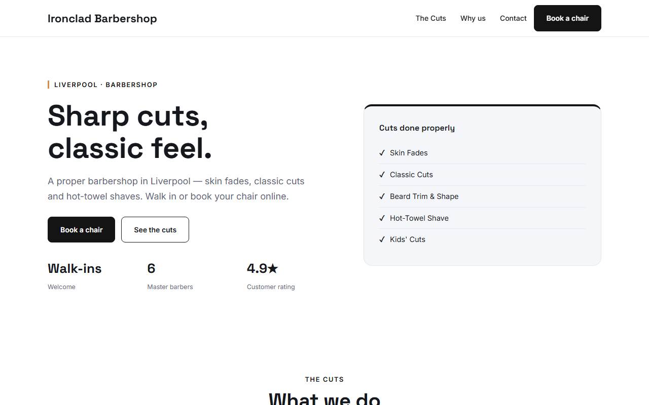 Barbershops — Sharp demo
