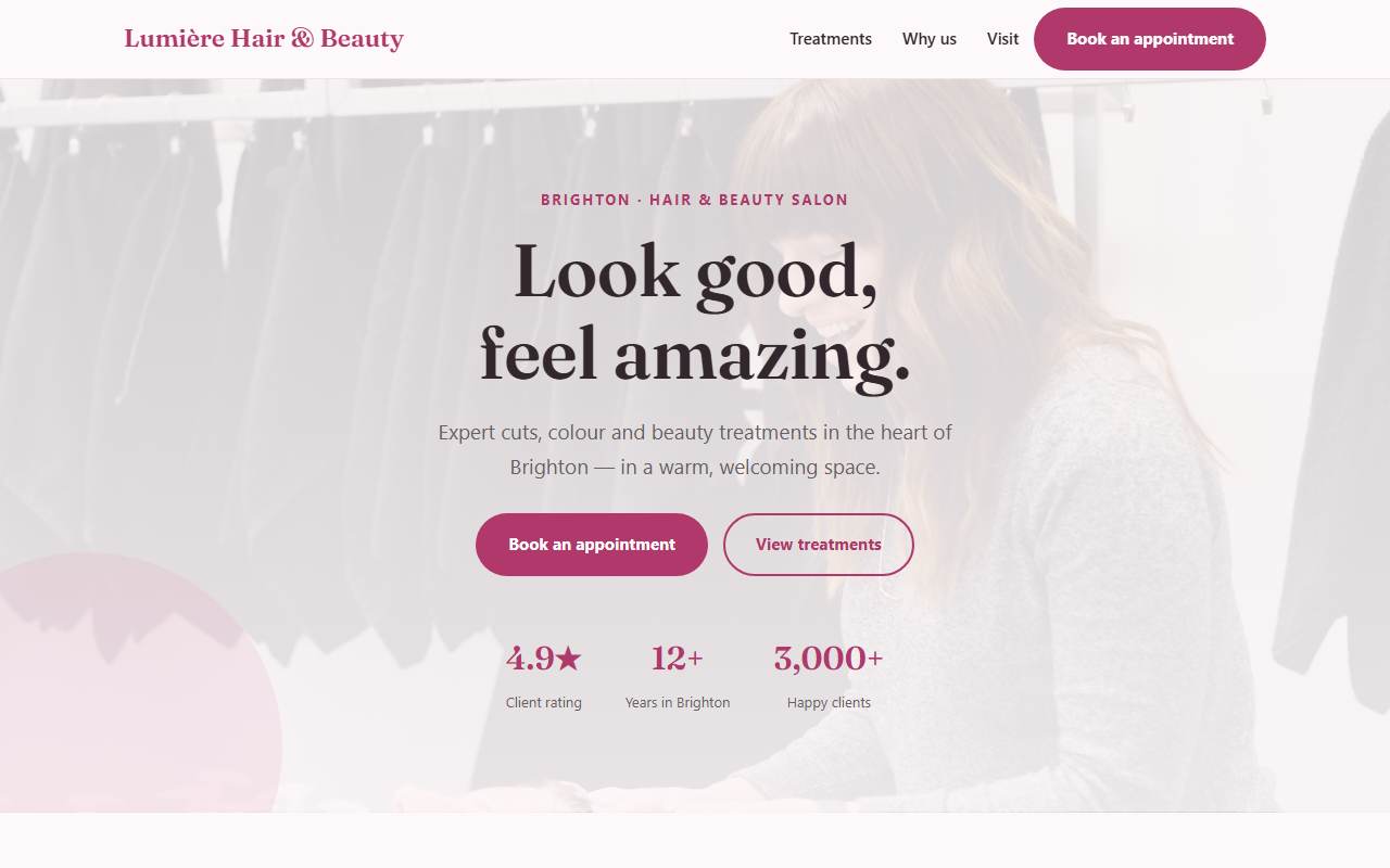 Beauty & Hair Salons — Soft demo