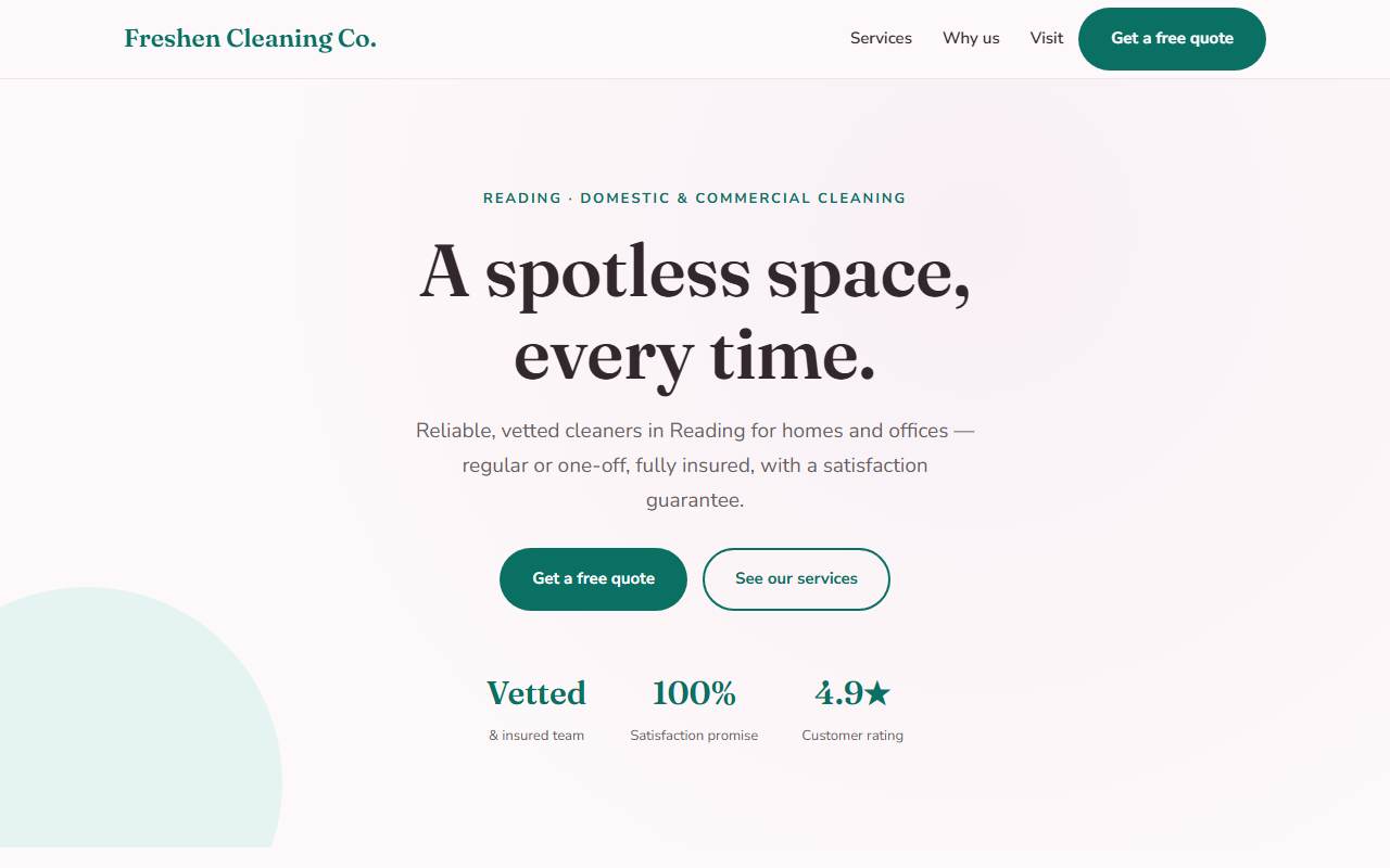 Cleaning Services — Soft demo