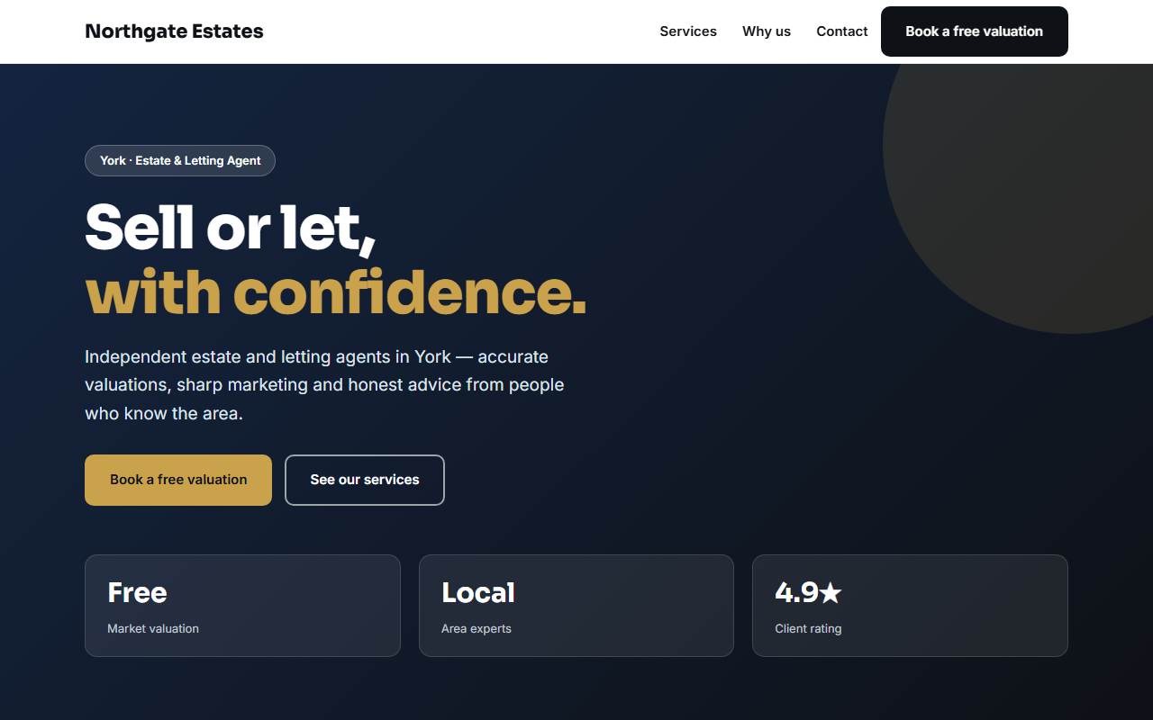 Estate & Letting Agents — Bold demo