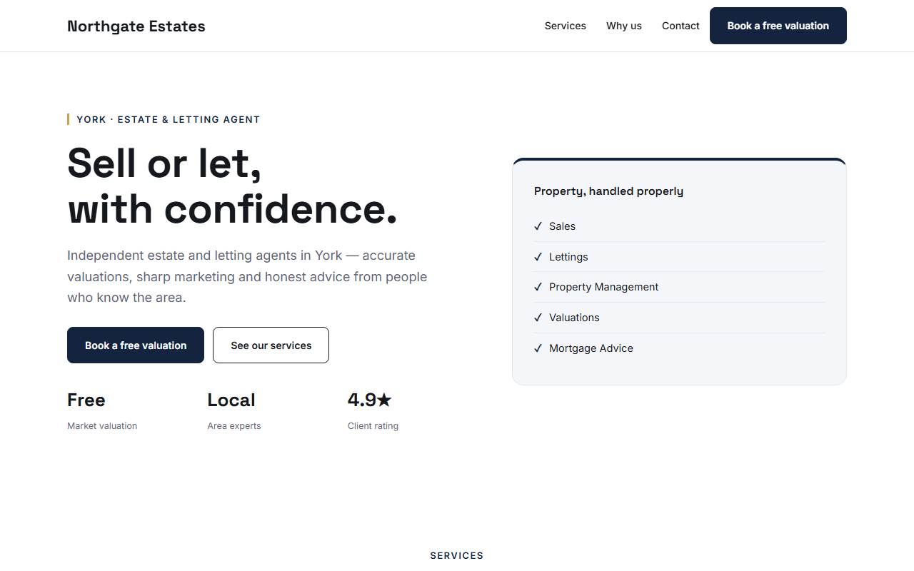Estate & Letting Agents — Sharp demo