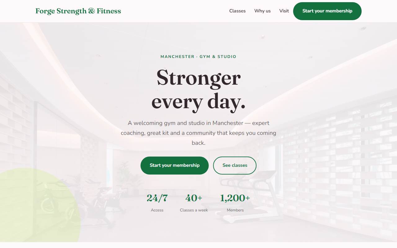 Gyms & Fitness — Soft demo