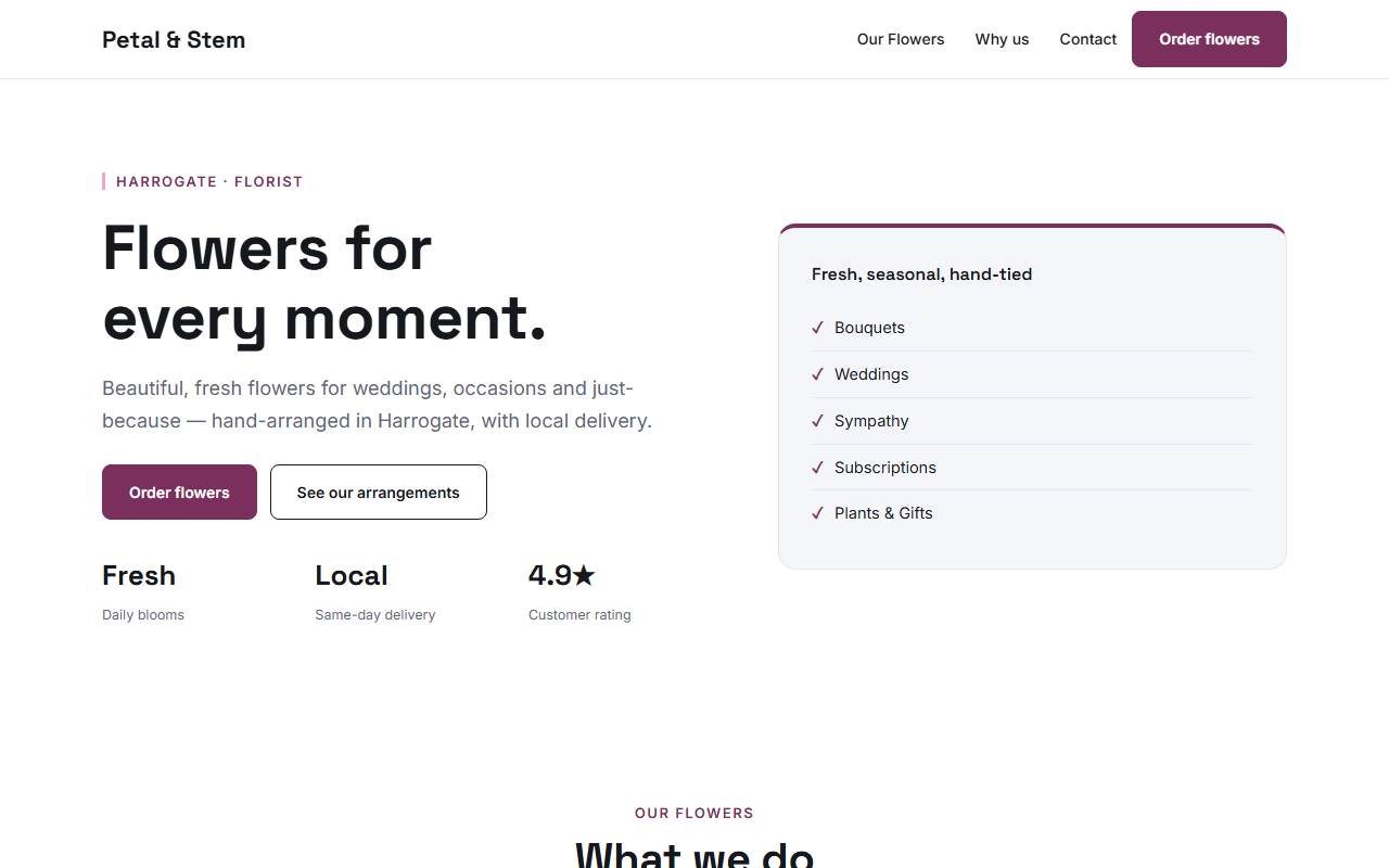 Florists — Sharp demo