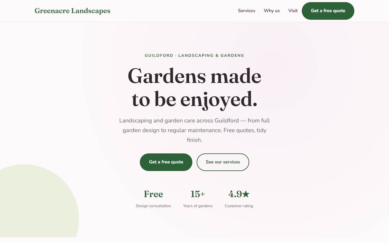 Landscaping & Gardens — Soft demo