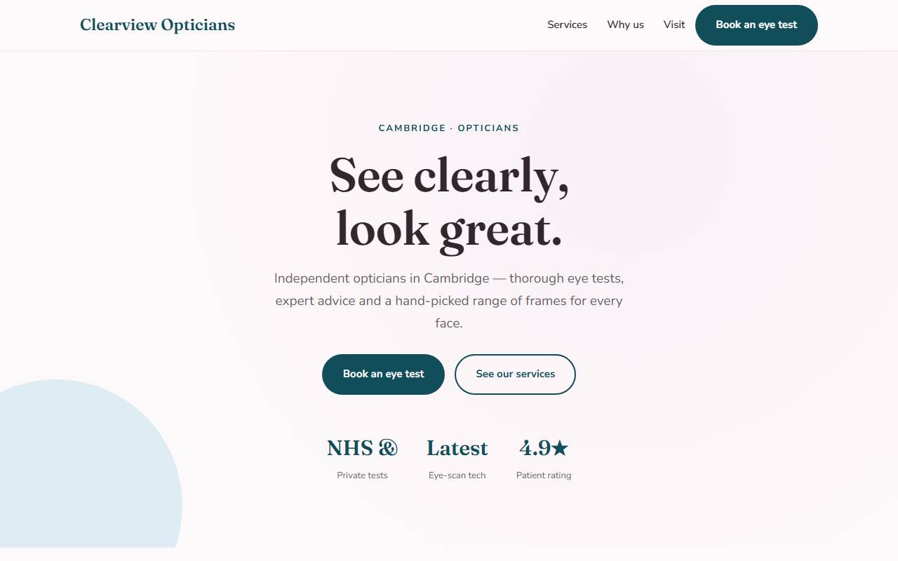 Opticians — Soft demo