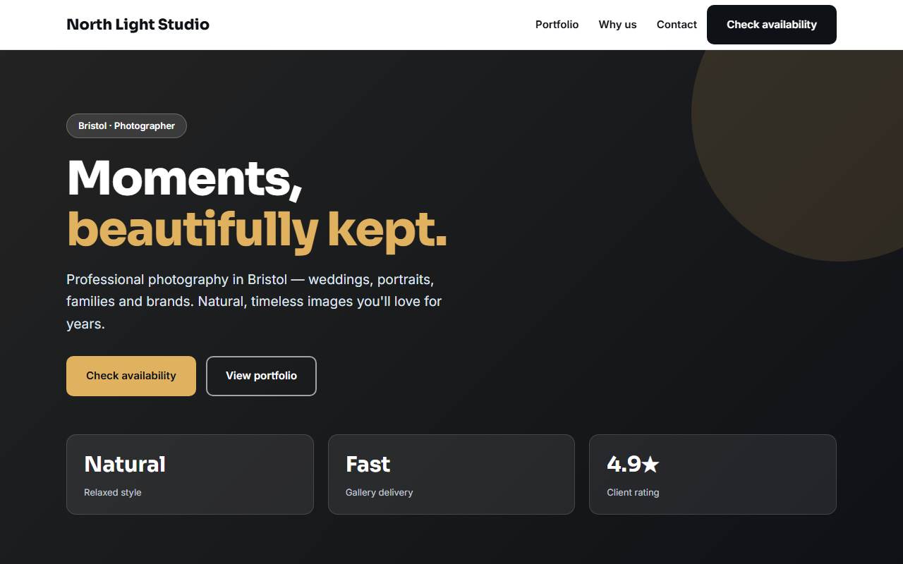 Photographers — Bold demo