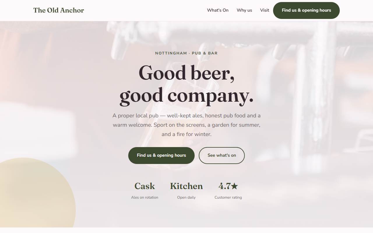 Pubs & Bars — Soft demo