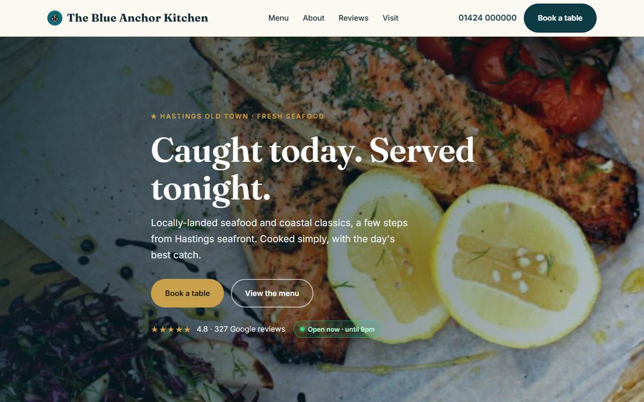 Restaurants & Cafés — Coastal demo