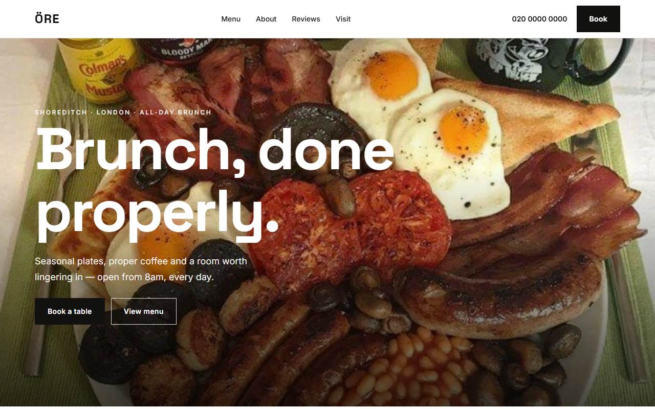 Restaurants & Cafés — Minimal demo