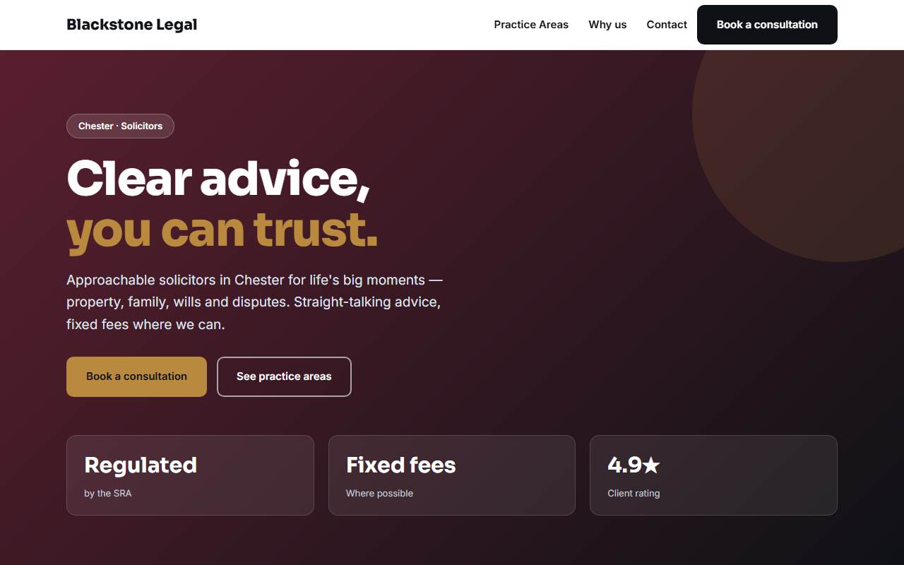 Solicitors & Legal — Bold demo