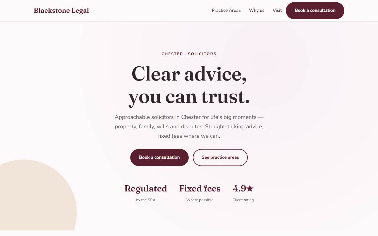 Solicitors & Legal — Soft demo