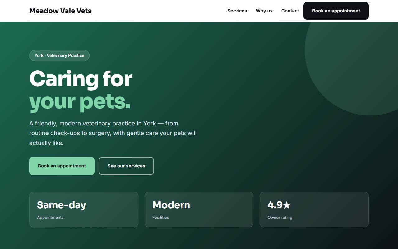 Veterinary — Bold demo