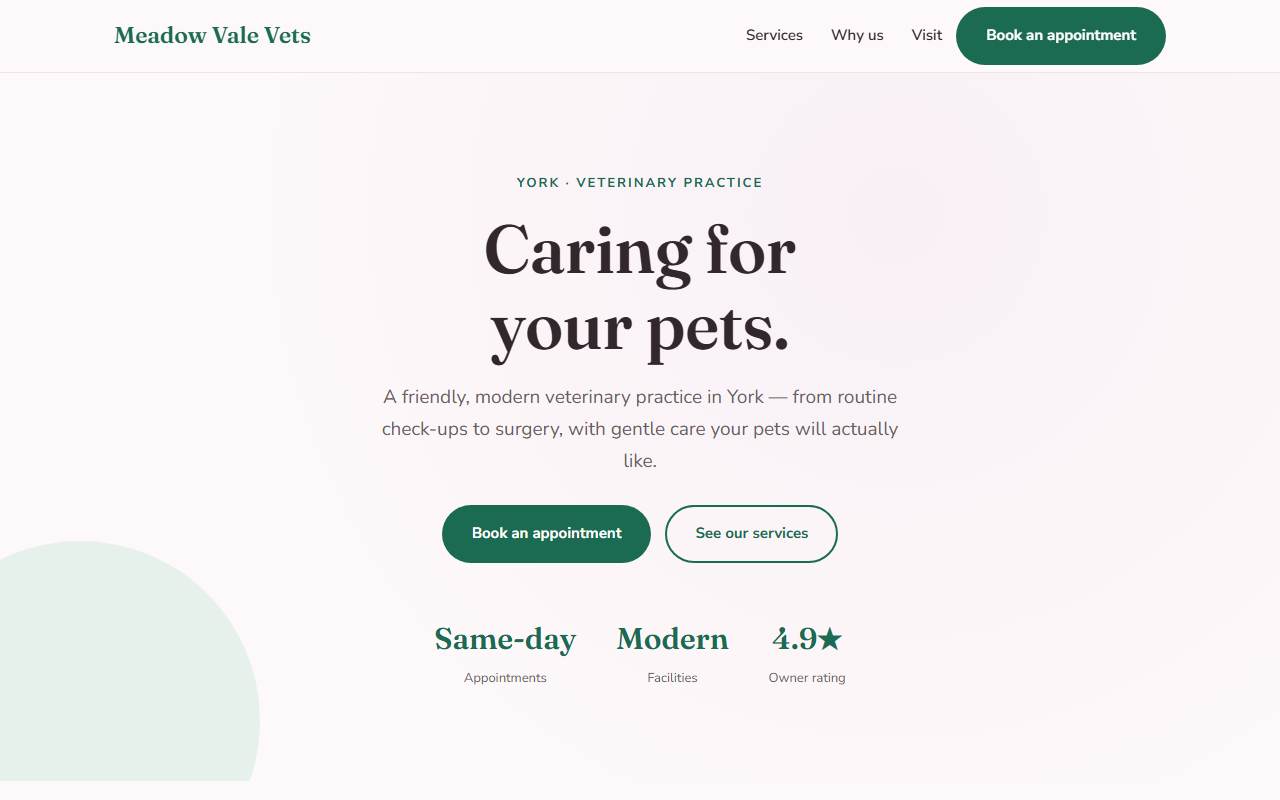 Veterinary — Soft demo